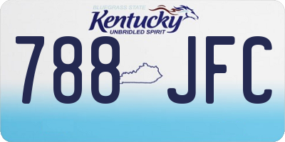KY license plate 788JFC
