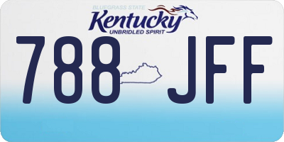 KY license plate 788JFF