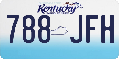 KY license plate 788JFH