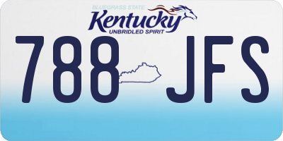 KY license plate 788JFS