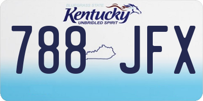 KY license plate 788JFX