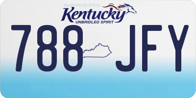 KY license plate 788JFY