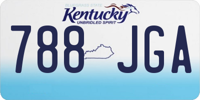 KY license plate 788JGA