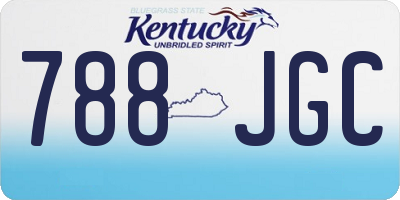 KY license plate 788JGC