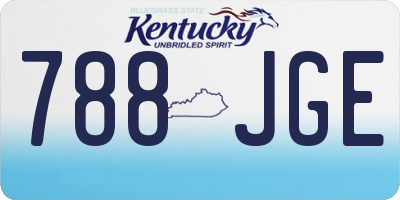 KY license plate 788JGE