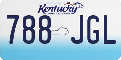 KY license plate 788JGL