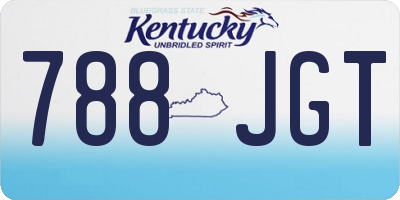 KY license plate 788JGT