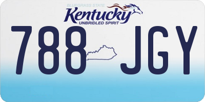 KY license plate 788JGY
