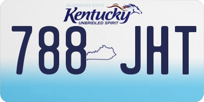 KY license plate 788JHT