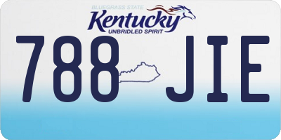 KY license plate 788JIE