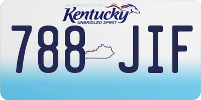 KY license plate 788JIF