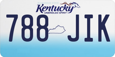 KY license plate 788JIK