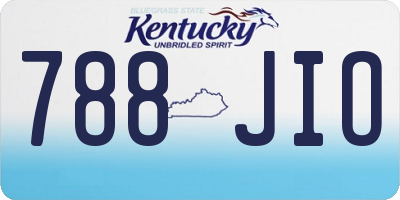 KY license plate 788JIO