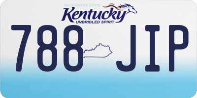 KY license plate 788JIP