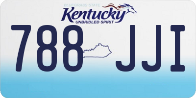 KY license plate 788JJI