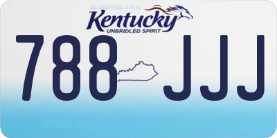 KY license plate 788JJJ