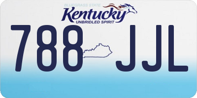 KY license plate 788JJL