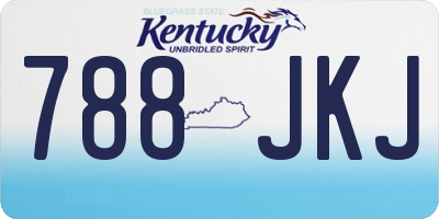 KY license plate 788JKJ