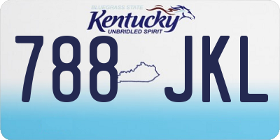 KY license plate 788JKL