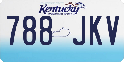 KY license plate 788JKV