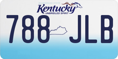 KY license plate 788JLB