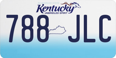 KY license plate 788JLC