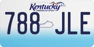 KY license plate 788JLE