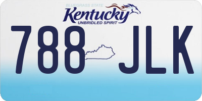 KY license plate 788JLK