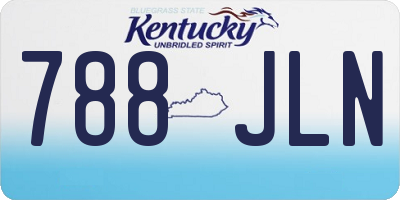 KY license plate 788JLN
