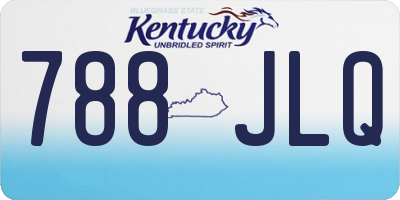 KY license plate 788JLQ