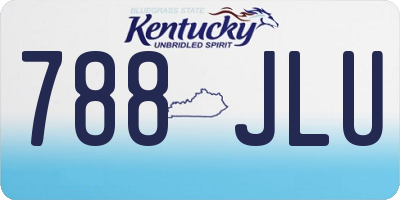 KY license plate 788JLU