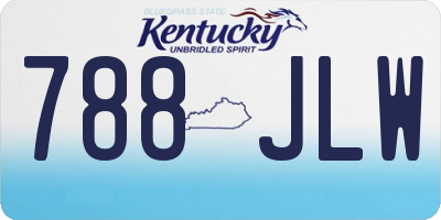 KY license plate 788JLW