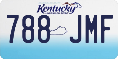 KY license plate 788JMF