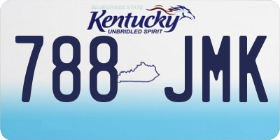 KY license plate 788JMK