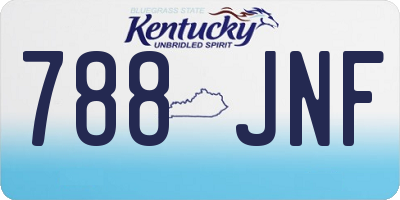 KY license plate 788JNF