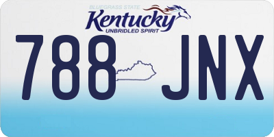KY license plate 788JNX