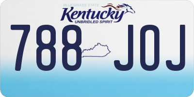 KY license plate 788JOJ