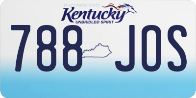 KY license plate 788JOS