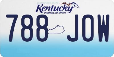 KY license plate 788JOW