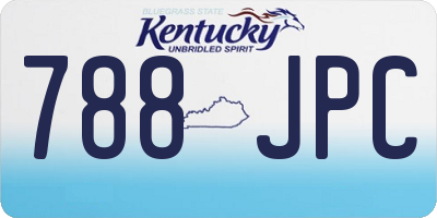 KY license plate 788JPC