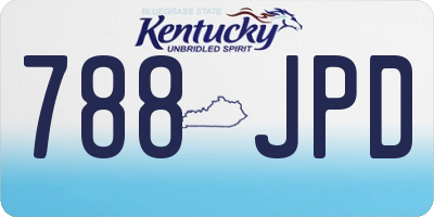 KY license plate 788JPD