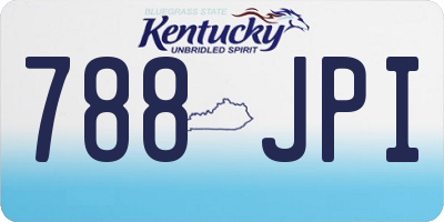 KY license plate 788JPI