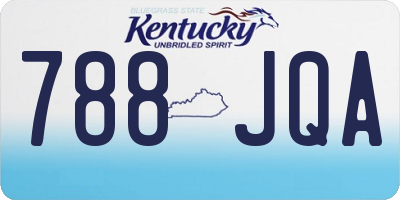 KY license plate 788JQA