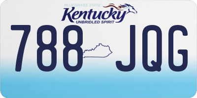 KY license plate 788JQG