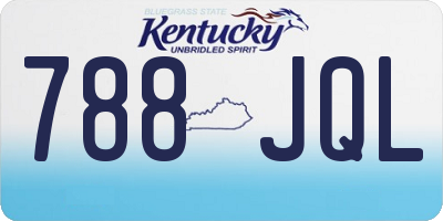 KY license plate 788JQL