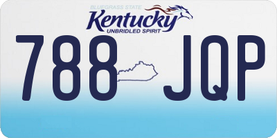 KY license plate 788JQP
