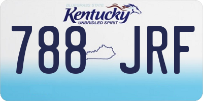 KY license plate 788JRF