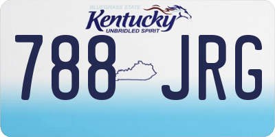 KY license plate 788JRG