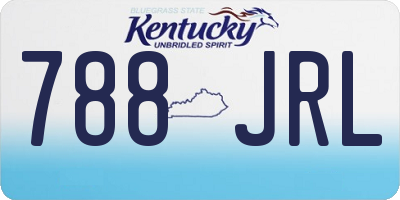 KY license plate 788JRL