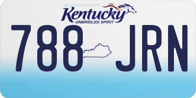 KY license plate 788JRN